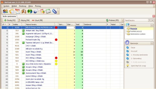 Sertum - bufor optymalizacji