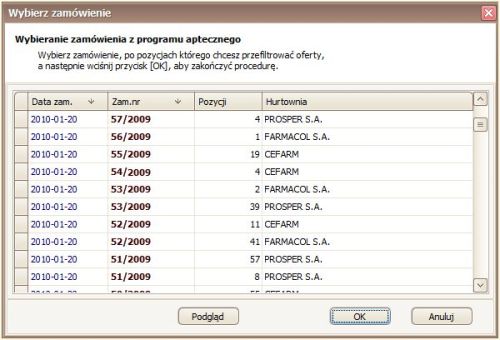 Sertum wybór zamówienia