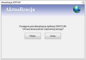 Dostępna aktualizacja programu