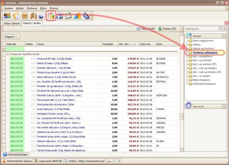 Sertum - Dostawy zalegające