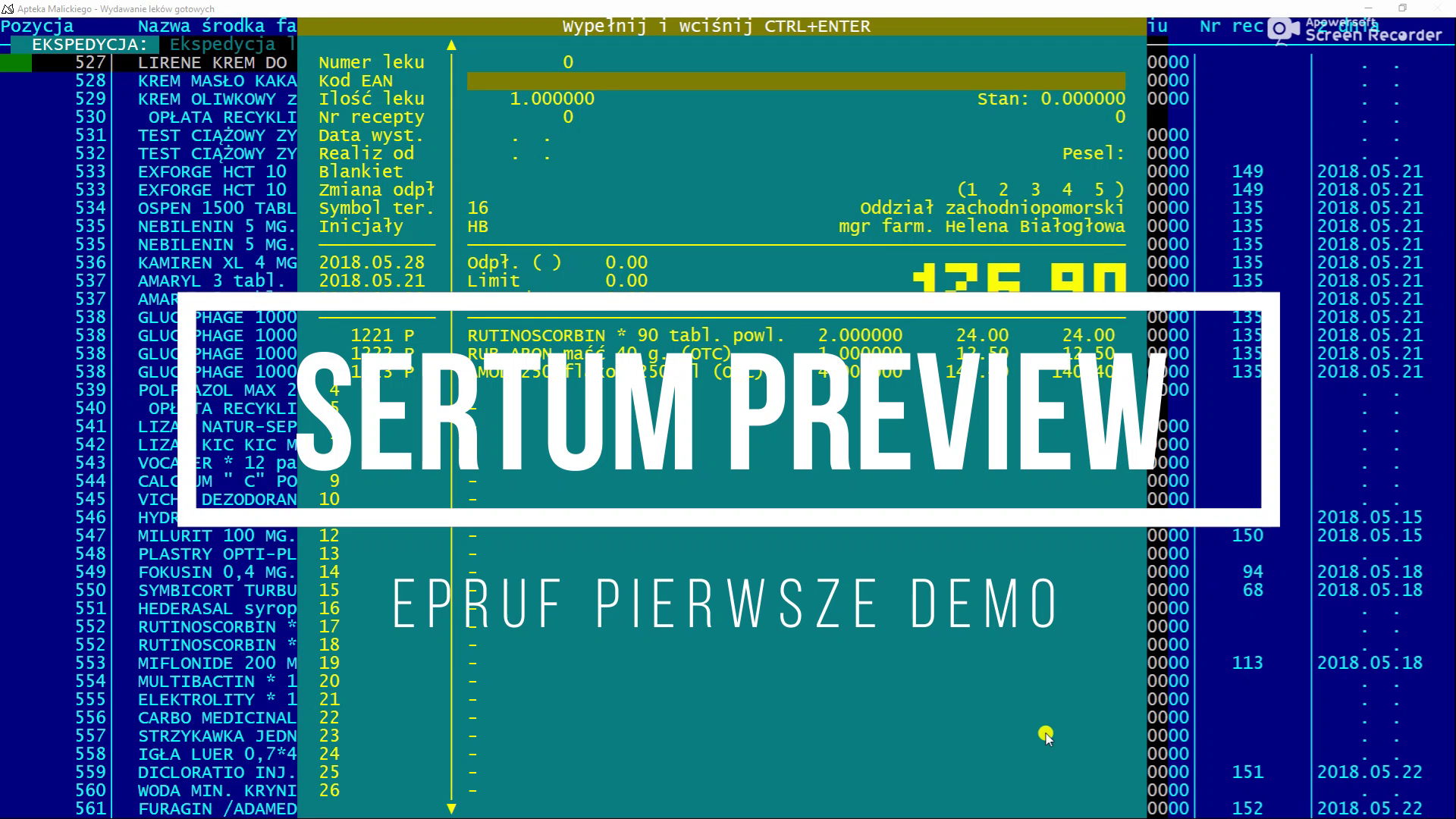 Sertum Preview - pierwsze demo epruf